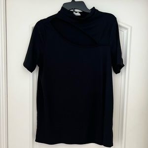 Black Cut-out Top